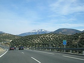 La route au niveau de Pegalajar.