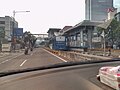 Halte Warung Buncit saat masih bernama Imigrasi Jakarta Selatan difoto dari arah selatan, 2023.