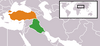 Location map for Iraq and Turkey.