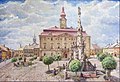 Náměstí v Poličce, olej a plátně (1944)