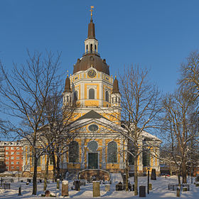 Vue d'ensemble de l'église Catherine située à Stockholm.