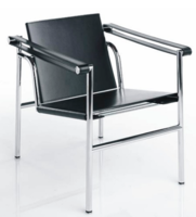 Stuhl LC1, Stahlrohrrahmen und Leder