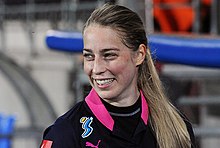 Linda Sallstrom currently holds the record for the most goals for the Finland women's national football team. Linda Sallstrom (15558039479).jpg