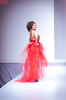 Lisa Ray wearing Farley Chatto - Heart and Stroke Foundation - The Heart Truth celebrity fashion show - Red Dress - Red Gown - Thursday February 8, 2012 - Creative Commons.jpg