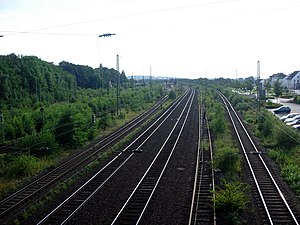 Spoorlijnen bij station Löhne