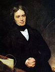 Michael Faraday auf einem etwa 1841/42 entstandenen Ölgemälde von Thomas Phillips (1770–1845)