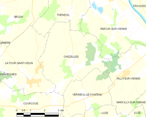 Poziția localității Chezelles