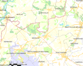 Mapa obce Missillac