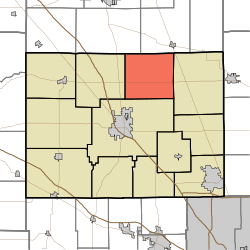 Location of Clinton Township in Boone County