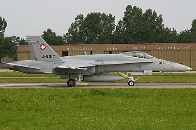 Un F/A-18C à la base aérienne de Wittmundhafen lors de l'exercice Red Baron en 2007.