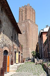 Present day Mercati di traiano, torre delle milizie.JPG