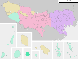 Lokasi Mikurajima di Metropolis Tōkyō