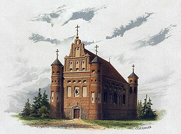 Мурованковская церковь на рисунке В. Ф. Грязнова, 1874