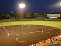 ナイトゲーム開催時の京都市西京極総合運動公園野球場（2005年5月4日当時、JABA京都大会・決勝戦、大阪ガス対NTT西日本）
