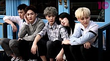 NU'EST in 2016 From left to right: Baekho, Aron, JR, Ren and Minhyun