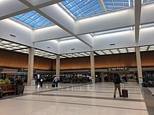 Norfolk International Airport in nearby Norfolk serves the city of Virginia Beach and the surrounding Hampton Roads area. ORF Departures.jpg