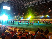 The opening ceremony of the 2013 Rugby League World Cup Opening ceremony 2013 RLWC (2).jpg