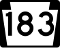 PA Route 183 marker