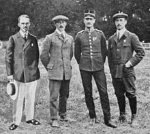 Paul Palén, Vilhelm Carlberg, Hübner von Holst och Eric Carlberg 1912.