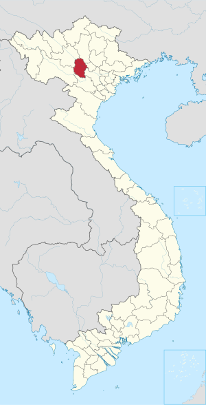 Karte von Vietnam mit der Provinz Phú Thọ hervorgehoben