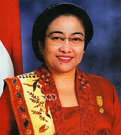 Megawati Sukarnoputri presidenttinä vuonna 2001.