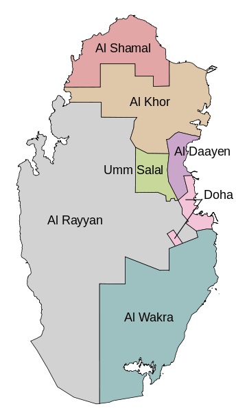 Arquivo: municípios Qatar mapear depois de 2004 reorganização english.svg