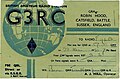 Carte QSL de G3RC, Grande-Bretagne (1950).