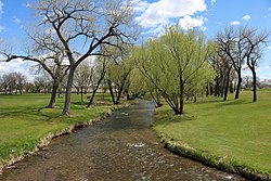 The creek in Rapid City's Founders Park
