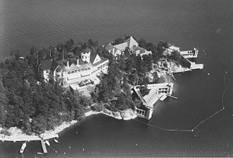 Grand Restaurant, Sommarhotellet och baden från luften 1936.