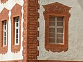 Barockes Blindfenster an den rekonstruierten Fassaden von Schloss Bonndorf (2017)