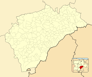 Cuéllarの位置（セゴビア県内）