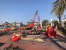 Impermeable floor in ship recycling yard[65]