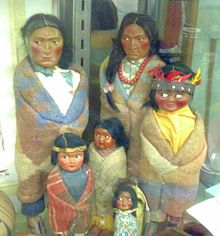 A group of Indian dolls of various sizes