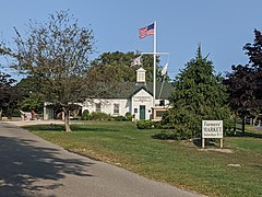 “Little Red Schoolhouse” built in 1847. Ashawagh hall, Springs, Long Island, c. 1847.