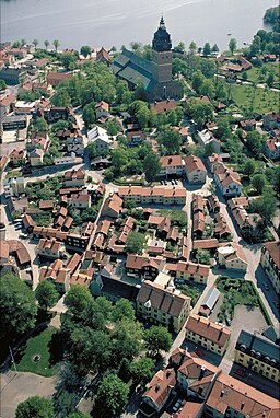 Vy över en del av centrala Strängnäs.