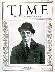 Cover for January 5, 1925, with Juan Belmonte TimeCover19250105.jpg