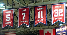 The Capitals retired Hunter's number in 2000. Washington Capitals retired numbers red.jpg