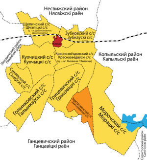 Заастравецкі сельсавет на карце