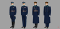Старший и средний начсостав милиции: парадная. Летняя: старший лейтенант милиции (для строя), полковник милиции (вне строя); зимняя: подполковник милиции (для строя), лейтенант милиции (ГАИ) (вне строя).