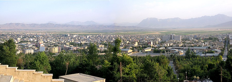 Panorama van de stad en omgeving