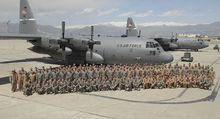 Kentucky Air National Guardsmen with C-130Hs in Afghanistan, 2009 123rd Airlift Wing personnel with C-130Hs Afghanistan 2009.jpg