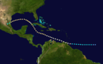 1933 Atlantic hurricane 2 track.png