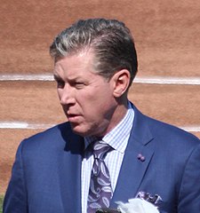 Hershiser als Kommentator der Dodgers (2014)