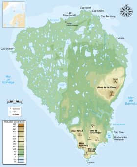 Carte de l'île aux Ours.