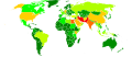 Map of the world by amount of US surveillance