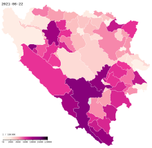 COVID-19 Случаи в Босна и Херцеговина на глава от населението.svg