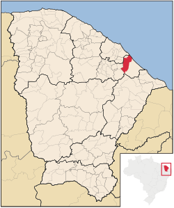 Localização de Cascavel no Ceará