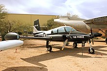 An ex-USAF U-3A on display at the Pima Air & Space Museum in Tucson, Arizona CessnaU3A582107atPima.JPG