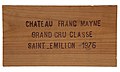 Partie d'une caisse de Château Franc Mayne 1976