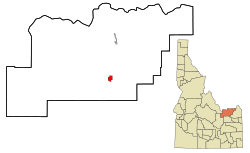 Location in Clark County and the state of Idaho